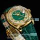 Swiss Copy Rolex Day-Date 36 Diamond Dial Green Leather Strap Watch (3)_th.jpg